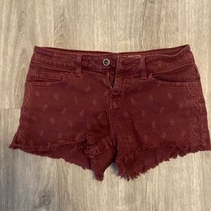Vans vintage maroon shorts Size 7